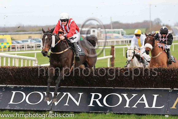 04th Anseanachai Cliste and Mr D J McConville 7 ( 3 , red and white stripes ) Trainer - J J Lambe , Owner - Daire James McConville