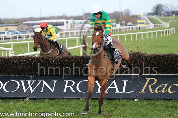 01st Stand Up And Fight and Mr D O'Connor ( 10 , orange and green hoops ) Trainer - E Bolger , Owner - John P McManus