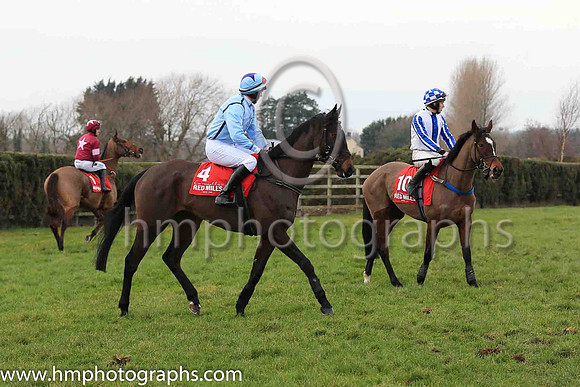 11th Golan Warrior and Mr R A Devine 7 ( 4 , light blue, dark blue seams ) Trainer - S R B Crawford , Owner - S R B Crawford