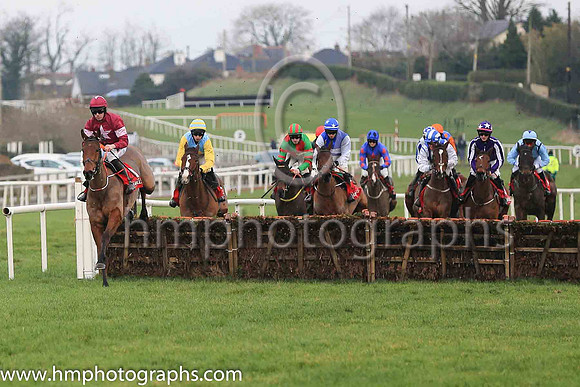 09th Generalisation and Mr B O'Neill ( 1 , maroon, white star ) Trainer - H De Bromhead , Owner - Gigginstown House Stud