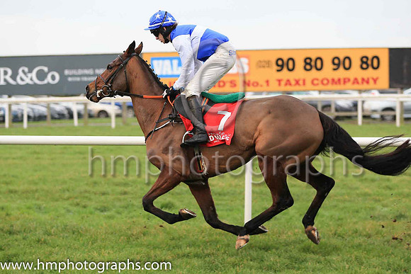 01st Presented Well and D Robinson 3 ( 7 , royal blue, white hoop ) Trainer - H De Bromhead , Owner - Bellamy Syndicate