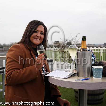 Lynsay Hutchinson from Ballyclare celebrating at Down Royal on Boxing Day 2018
