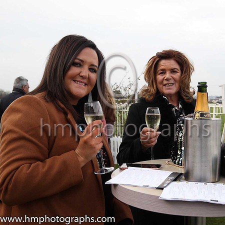 Lynsay Hutchinsonand her mum Sharon from Ballyclare celebrating at Down Royal on Boxing Day 2018