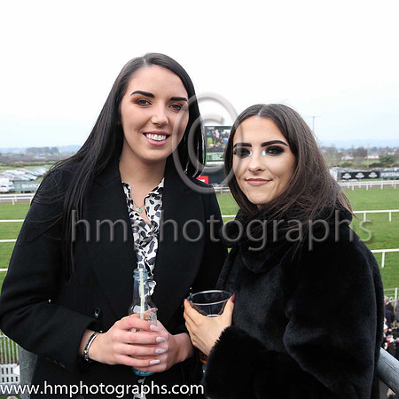 Edel Cunningham and Abbie Whiteside from Crumlin at Down ROyal on Boxing Day 2018