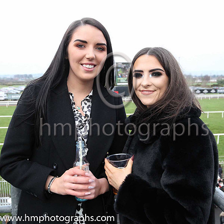 Edel Cunningham and Abbie Whiteside from Crumlin at Down ROyal on Boxing Day 2018
