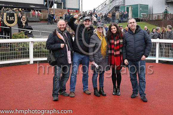 Cino, Carlo, Helien, Lilyanna and Remo Di Vito part of the Cousins Plus One Syndicate owners of winning horse British Art at Down Royal on on Boxing Day 2018. Missing form picture are their cousins th