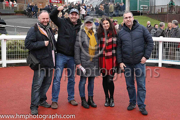 Cino, Carlo, Helien, Lilyanna and Remo Di Vito part of the Cousins Plus One Syndicate owners of winning horse British Art at Down Royal on on Boxing Day 2018. Missing form picture are their cousins th