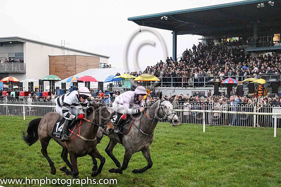 10th Grey Exchange and Mr J Williams 7 ( 3 , mauve and white hoops ) Trainer - G Elliott , Owner - Adrian Butler  S P O?Connor