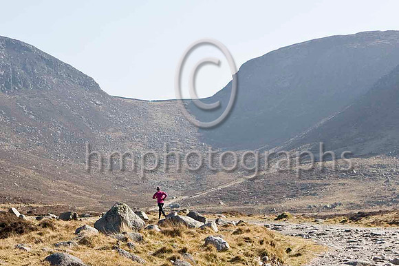 Charlene Haugh on a training run up the Trassey Track towards the Hare's Gap in the Mourne Mountains -_MG_1257-e2