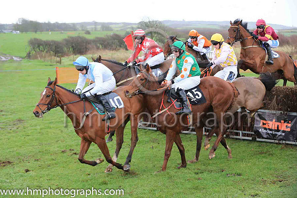 2nd SEPTEMBER VENTURE and S Cavanagh ( 14 , RED,white stars; red sleeves,white stars; red  white hooped cap ) Trainer: C.W.J. Farrell , Owner : Edgar Allen