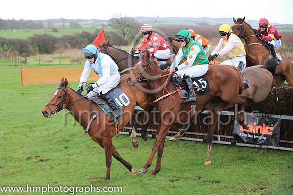 PU THE COME BACK DUDE and R James ( 15 , EMERALD GREEN,orange spots; white sleeves,orange spots; emerald green cap ) Trainer: Donnchadh Doyle , Owner : Syndicate Monbeg
