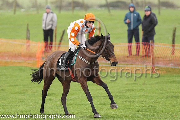 Fell FRANK AND HONEST and L J Murphy ( 5 , WHITE,orange spots; orange sleeves,white spots; orange cap ) Trainer: John H. Murphy , Owner : John H. , Miriam Murphy