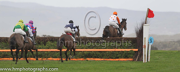 Fell FRANK AND HONEST and L J Murphy ( 5 , WHITE,orange spots; orange sleeves,white spots; orange cap ) Trainer: John H. Murphy , Owner : John H. , Miriam Murphy