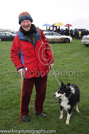 Kenneth Jamison with border collie Cody at Thrella Point to Point