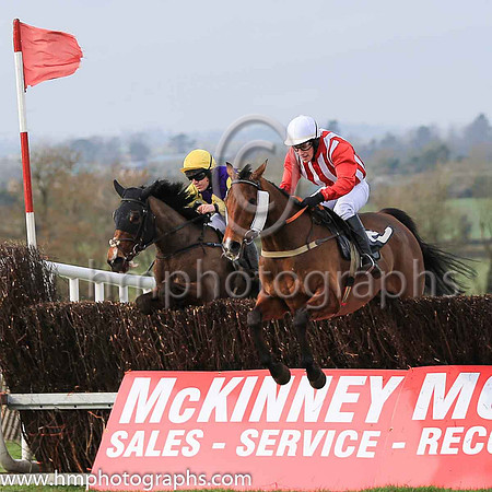 01st LONGTYMEGONE and D J McConville ( 5 , RED  WHITE STRIPES; red sleeves; white cap ) Trainer: Daire J. McConville , Owner : McConville, Daire J.
