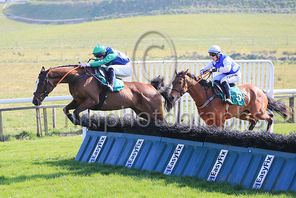 01st Barnaviddaun and D J Mullins ( 8 , blue, green star ) Trainer - T Mullins , Owner - Mrs L Graffin