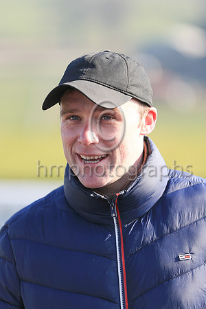 Space Cadet trrainer Gearoid O'Loughlin in the parade ring after his horse won the Randox UlsterNnational at Downpatrick Racecourse.