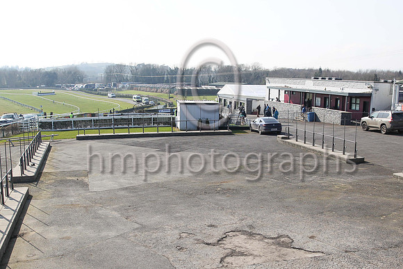 The betting ring at Downpatrick Racecourse on Randox Ulster National day due to the COID-19 restrictions