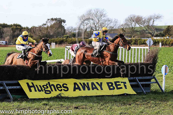 01st DONTGETFOOLEDAGAIN (FR) and S Fitzgerald ( 7 , YELLOW,royal blue star; royal blue sleeves,yellow stars; yellow cap,royal blue star ) Trainer: Shane Hassett , Owner : Jane Davis
