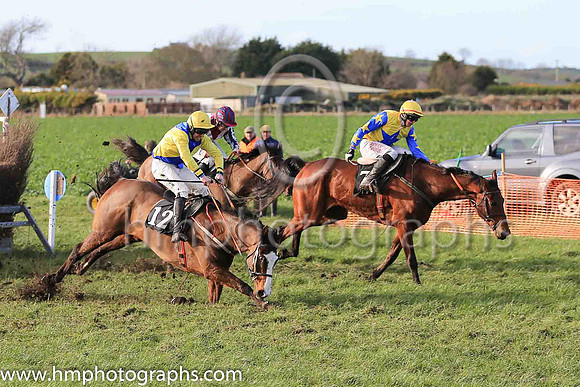 01st DONTGETFOOLEDAGAIN (FR) and S Fitzgerald ( 7 , YELLOW,royal blue star; royal blue sleeves,yellow stars; yellow cap,royal blue star ) Trainer: Shane Hassett , Owner : Jane Davis