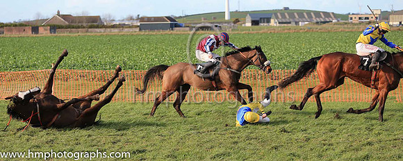 SASTRUGA and B O'Neill ( 12 ,royal blue, yellow diabolo, yellow sleeves. yellow cap) Trainer: JTR Dreaper , Owner : Knockalough Syndicate