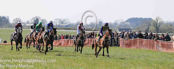 CLONDAW DANCER and S Fitzgerald ( 9 , PURPLE  YELLOW DIAMONDS; purple sleeves; purple cap,yellow diamond ) Trainer: Michael Goff , Owner : Caitriona Goff