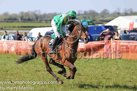 01st THE MULCAIR and L J Murphy ( 5 , EMERALD GREEN,yellow epaulettes; emerald green sleeves; emerald green cap,yellow star ) Trainer: Denis Paul Murphy , Owner : P.G. Coffey