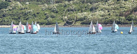 1st, Gold, 14256, Ger Owens & Melanie Morris, Wicklow SC & East Antrim BC - 1, 1, (2), 1, 1, 1 - Total = 7, Nett = 5 - middle of picture in the lead