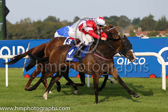 02 Elleval and W M Lordan - - 02nd (4 ,red, white hoop ) Trainer - D Marmane