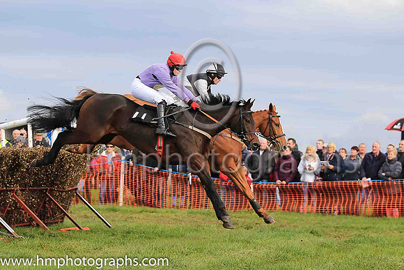 CAVIAR D'ALLEN (FR) and R James ( 11 , PURPLE,yellow diamond; purple sleeves; red cap ) Trainer: P.M.J. Doyle,, Owner : Mary Doyle