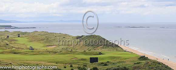 New 7th hole at Portrush. Fifth green and sixth tee in bottom right of photograph - AA1V7064-2
