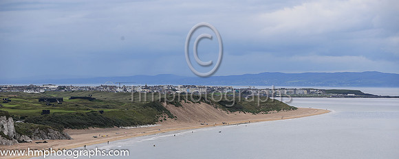 Fifth green and sixth tee in bottom left of photographs at Royal Portrush - AA1V7094-2