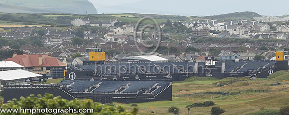 the 18th green and surrounding grandstands at Royal Portrush - CU2D4095-2