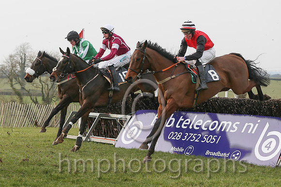 01st MR MCGO and L S Kelleher ( 8 , RED; black sleeves; black  white hooped cap ) Trainer: Thomas McGeough,, Owner : Thomas McGeough