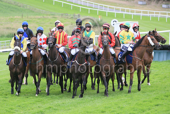 At the start for Race 6 - The Silk Plaster NI Handicap Hurdle at The Family Fun Raceday at Downpatrick Race Course on Wednesday 13th July 2022.