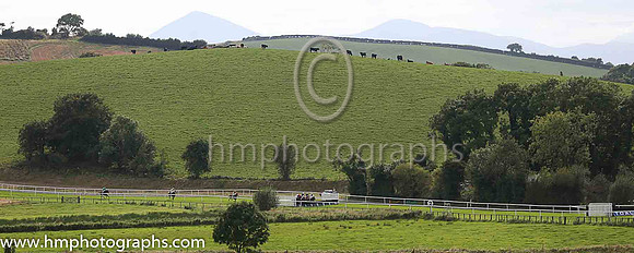 Racing at Downpatrick with Slieve Donard in the distance