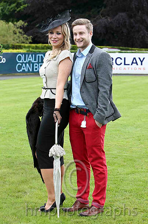 Claudine Quinn from Newry - winner of the Best Dressed Competition at Down Royal and boyfriend Paul Cooney - FT8E5886-e2