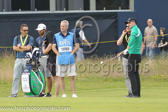 Ashton Turner on the first fairway on the second day of practice at the 2019 Open at Royal Portrush