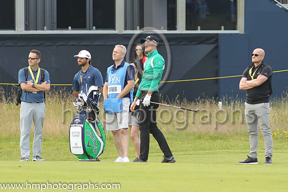 Ashton Turner on the first fairway on the second day of practice at the 2019 Open at Royal Portrush