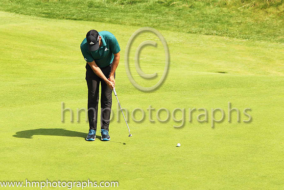 Sergio Garcia during practice at the 2019 Open at Royal Portrush