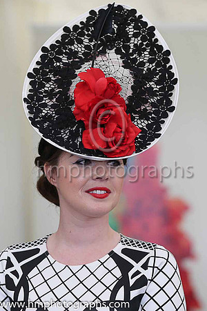 Stacey Caldwell from Banbridge winner of the Most appropriately dressed lady competition at Ladies Day at Downatrick Racecourse sponsored by Downe Travel of Downpatrick. Stacey won a trip to New York.