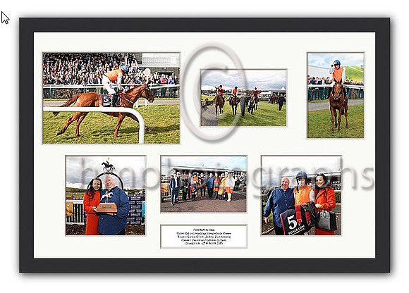 Sample 30" by 20" frame with 6 photos and caption - £160.00