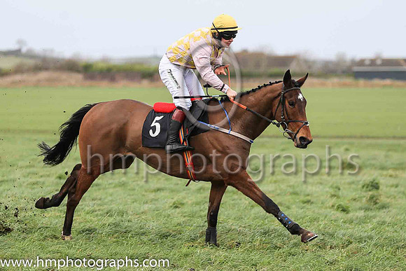 01st WILL CARVER and J G Gainford ( 5 , PINK  YELLOW CHECK; pink sleeves; yellow cap ) Trainer: Warren Ewing,, Owner : Warren Ewing