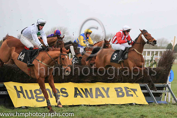 GOLDAZAR and D J McConville ( 5 , RED  WHITE STRIPES; red sleeves; white cap ) Trainer: Daire J. McConville,, Owner : Daire J. McConville