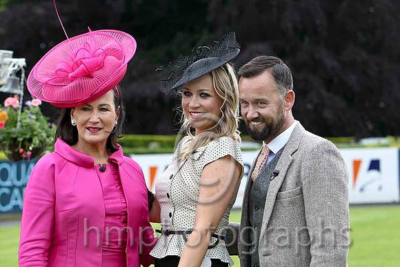 Judge Faith Almond, Claudine Quinn - winner of the Best Dressed Competition at Down Royal & Judge Brendan Courtney -FT8E5861-e2