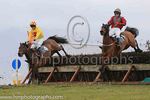MUSTABEENMOLLY and N Gault ( 11 ,Antrim (H) - MAROON,grey chevron; maroon sleeves; maroon  grey qtd cap ) Trainer: Mark E. McCrory,, Owner : Partnership St. Joseph Equestrian