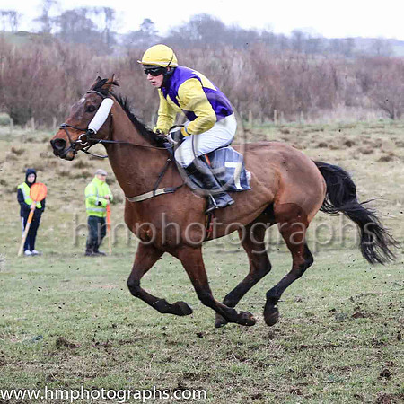 01st WELL BILL and D J McConville ( 7 , PURPLE,yellow triple diamond; yellow sleeves; yellow cap ) Trainer: Marshall Watson,, Owner : Claire Watson