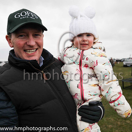 Peter Buchanan from Saintfield with two year old daughter Isla at Tyrella Point to Point