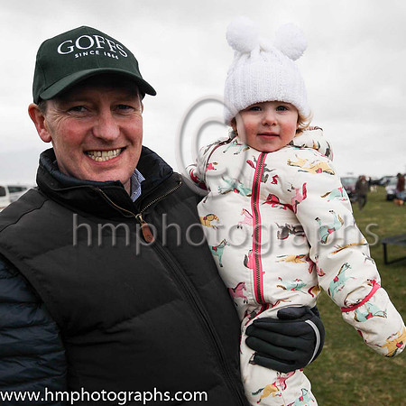 Peter Buchanan from Saintfield with two year old daughter Isla at Tyrella Point to Point