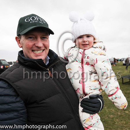 Peter Buchanan from Saintfield with two year old daughter Isla at Tyrella Point to Point